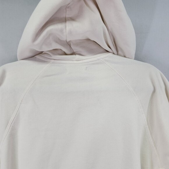 Madewell Hooded Cocoon Sweatshirt Size Large Relaxed Dolman Sleeve Ivory - Picture 12 of 14